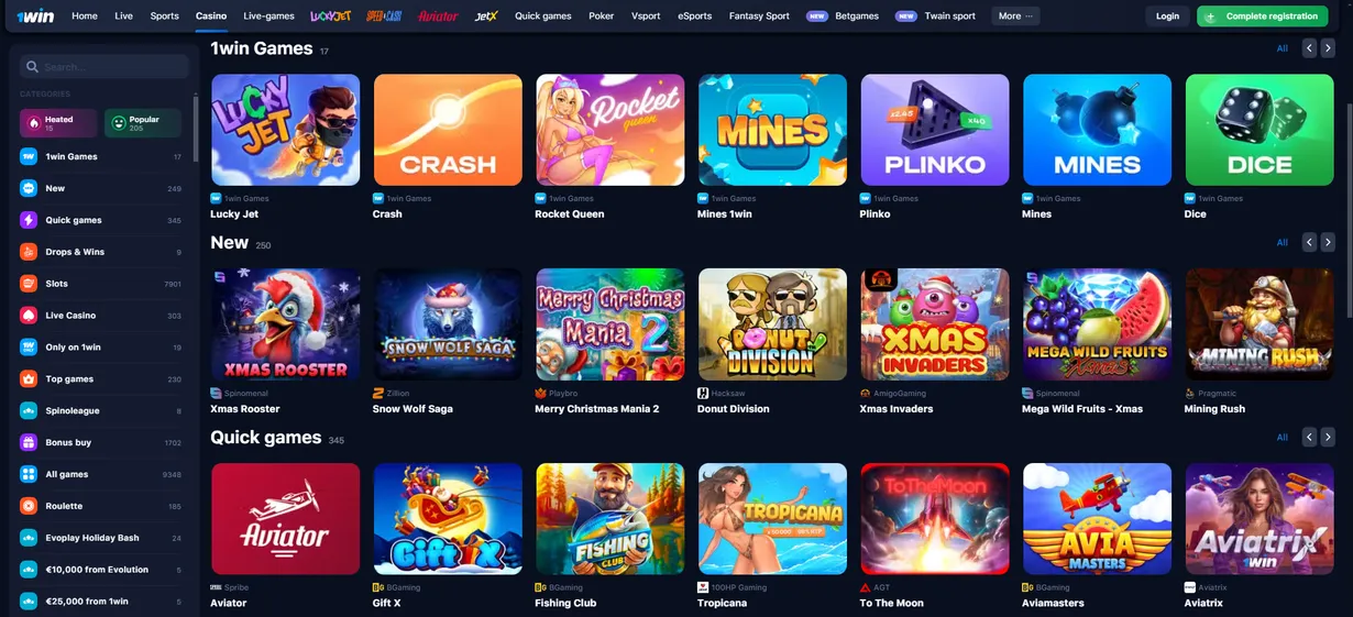 Play 1win app